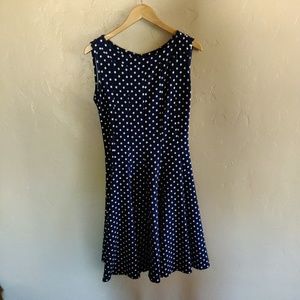 Navy Blue Polka Dot Dress